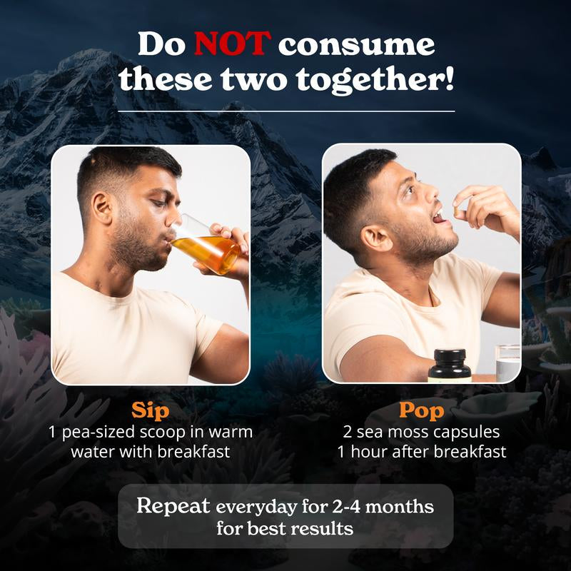 Himalayan Shilajit Sea Moss, Ashwagandha, Black Pepper