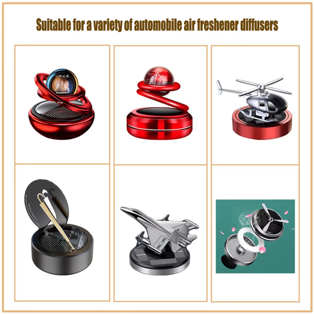5-50 PCS PE Material Car Air Freshener Perfume Tablets Accessories Solar Rotation Car Perfume Diffuser Supplement Accessories