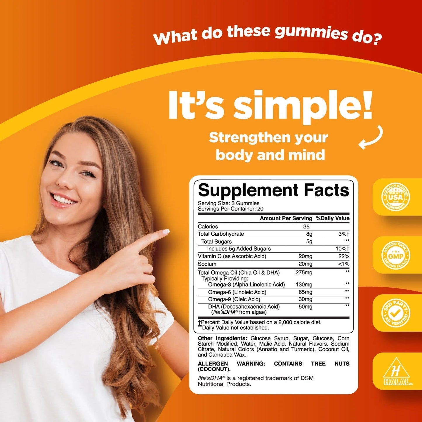 DHA Omega 3-6-9 Gummies for Adults