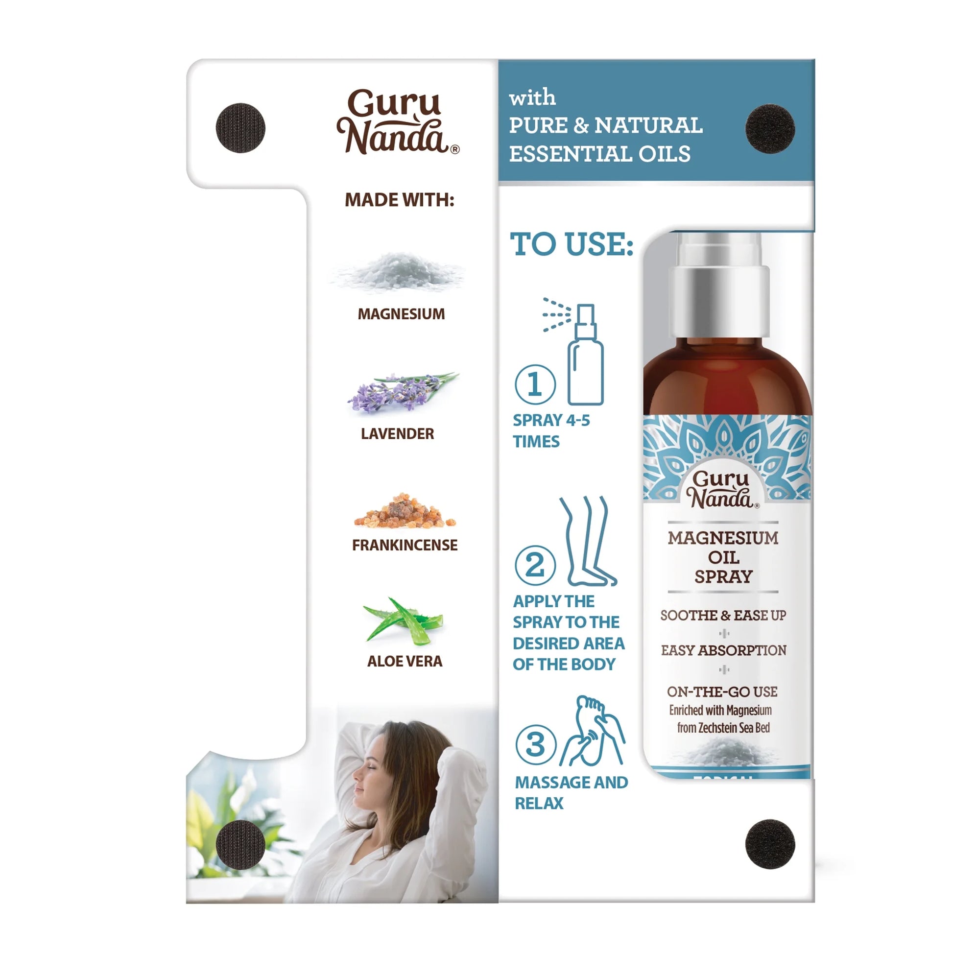 Magnesium Oil Spray for Muscle Relief & Soothing Aches - Quick Absorbing- 2Oz