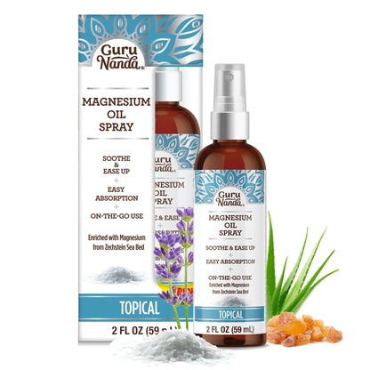 Magnesium Oil Spray for Muscle Relief & Soothing Aches - Quick Absorbing- 2Oz