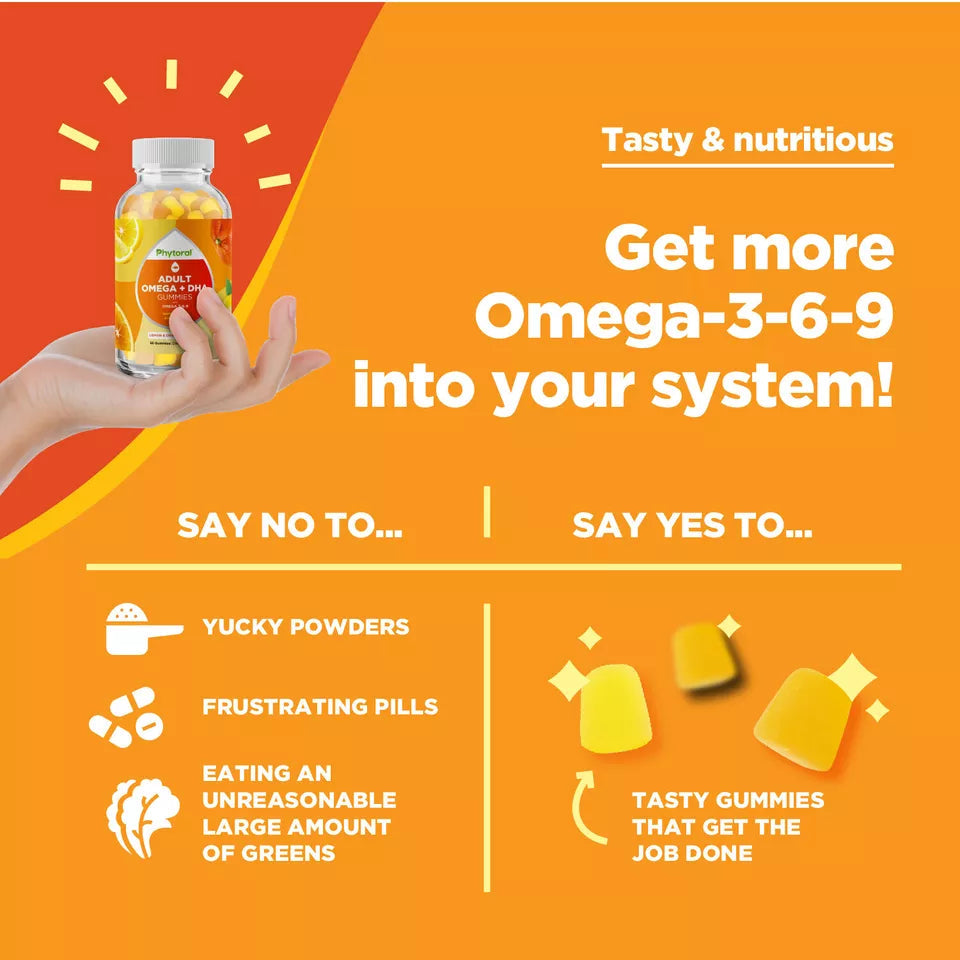 DHA Omega 3-6-9 Gummies for Adults